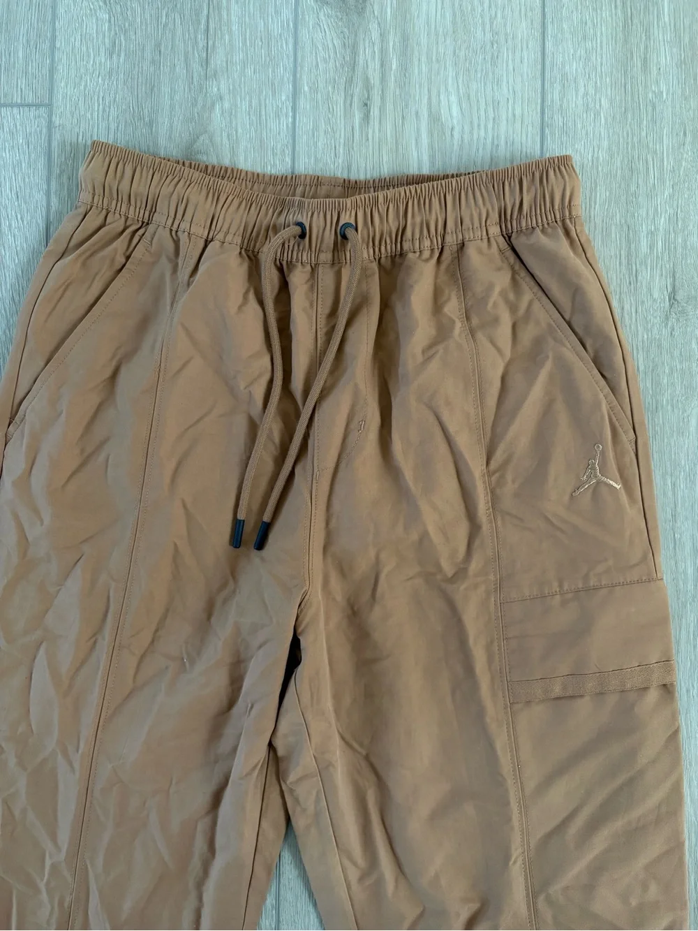 Air Jordan Men's Drawstring Casual Cargo Pants in Brown